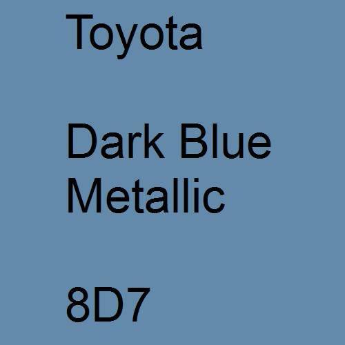 Toyota, Dark Blue Metallic, 8D7.